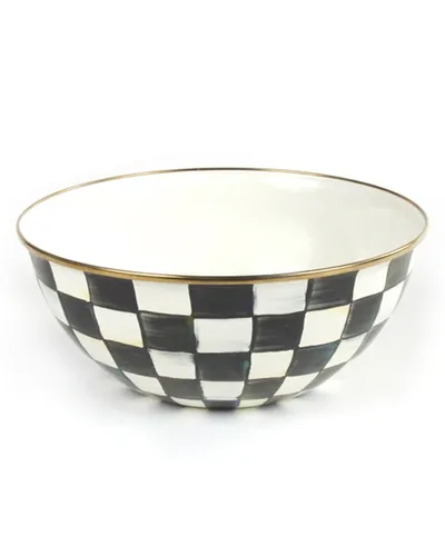 Mackenzie-childs Courtly Check Large Everyday Bowl In Black/white