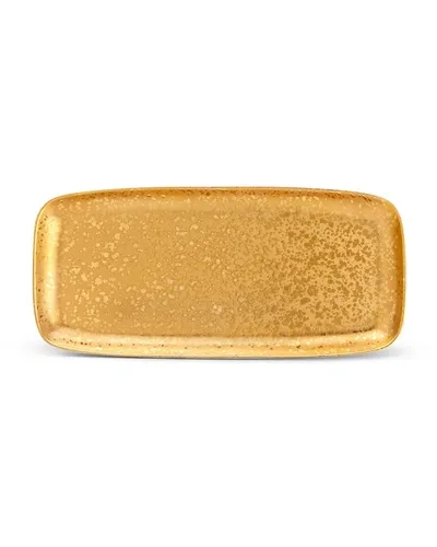 L'objet Alchimie Medium Rectangular Platter In Gold