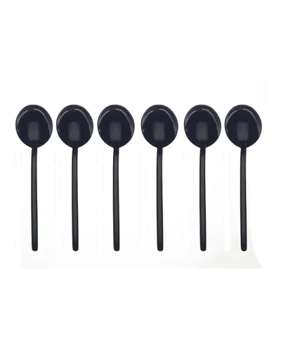 Mepra Due Oro Nero Coffee Spoons, Set Of 6 In Black