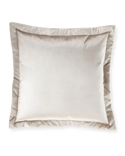 Olivia Quido Pebble Solid Velvet European Sham In Platinum