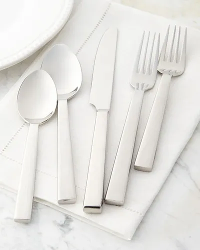 Ralph Lauren 5-piece Academy Flatware Place Setting In Silver