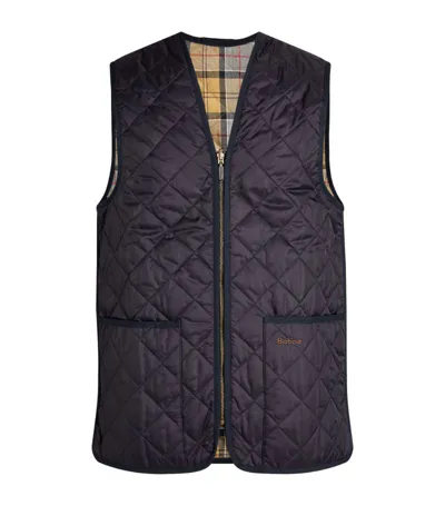 Barbour Quilted Zip-in Liner Gilet In Blue