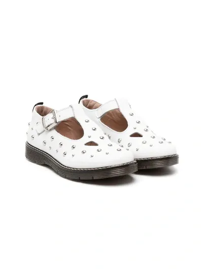 Twinset Teen Studded Mary Jane Shoes In White