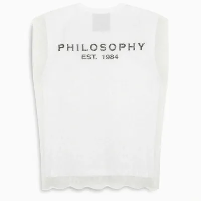 Philosophy White Lace T-shirt