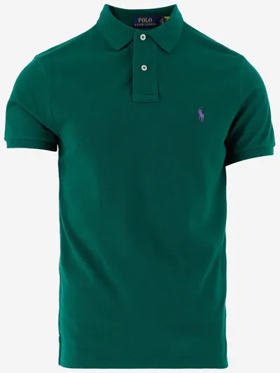 Polo Ralph Lauren Logo Embroidered Polo Shirt In Green