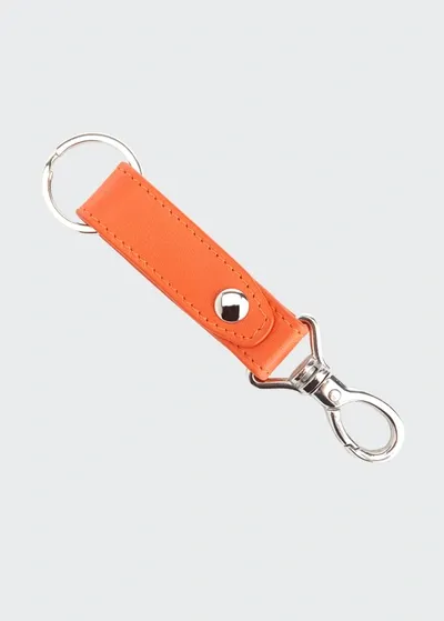 Royce New York Contemporary Valet Key Chain In Orange