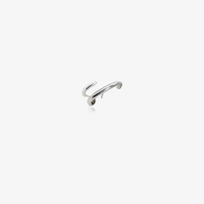 Katkim 18k White Gold Mono Earring