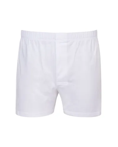 Stefano Ricci Men's Solid Cotton Boxers In White