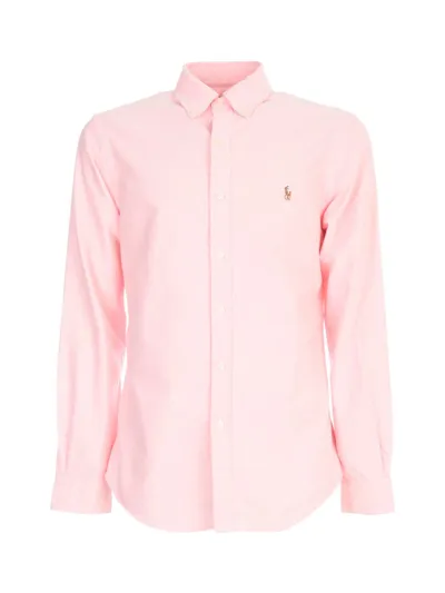 Polo Ralph Lauren Logo Embroidered Shirt In Pink