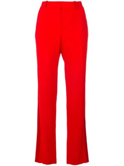 Givenchy High-waisted Tailored Trousers In Red