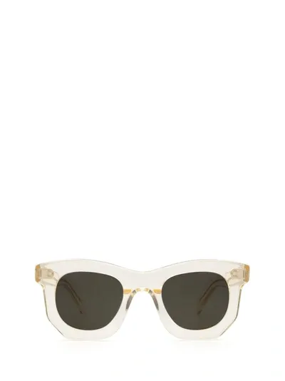 Lesca Ogre Sun Champagne Female Sunglasses In Yellow