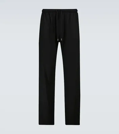 Derek Rose Drawstring-waist Three-pocket Trousers In Black