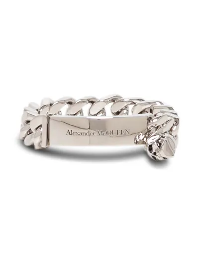 Alexander Mcqueen Men's Identity Chain Brass Bracelet In Metallic