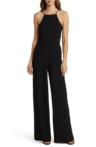 Black Halo Joaquin Halter Neck Jumpsuit In Black