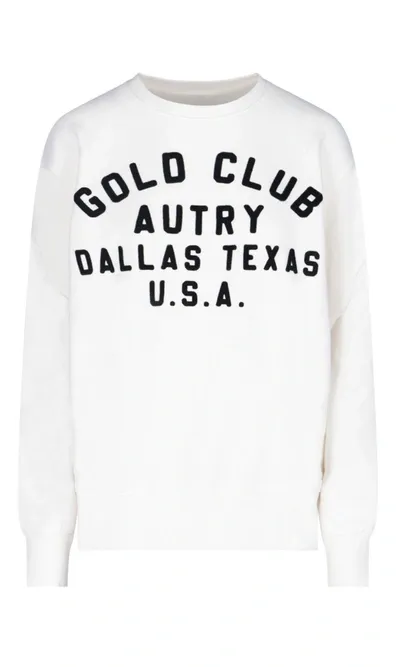 Autry Contrasting Logo Sweatshirt In White