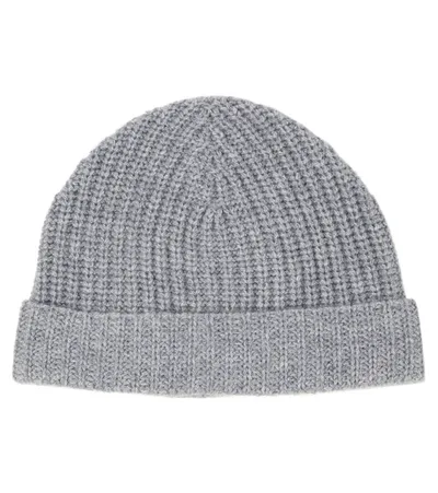 Il Gufo Kids' Ribbed-knit Cashmere Beanie In Grey