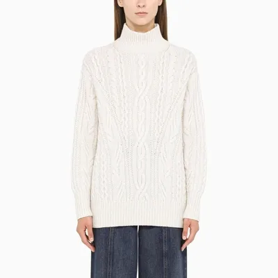 Vince Off White Braided Sweater