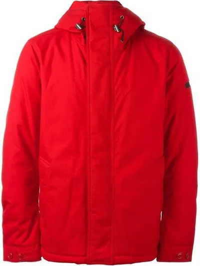 Woolrich Hooded Padded Jacket In Red