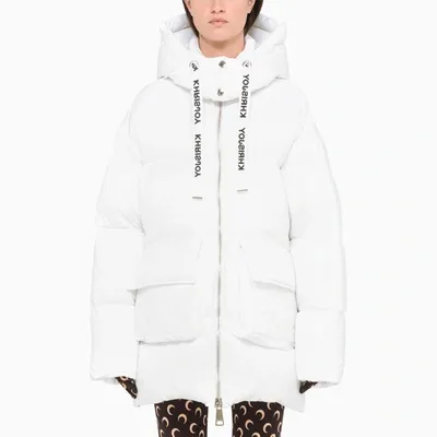 Khrisjoy White High-shine Hooded Puffer Jacket