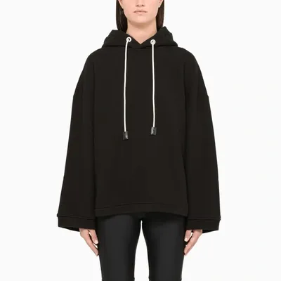 Palm Angels Relaxed-fit Drawstring Hoodie In Black