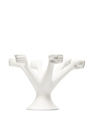 Jonathan Adler Eve Hands Candelabra In White