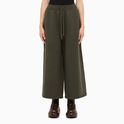 Loewe Khaki Cashmere Trousers In Green