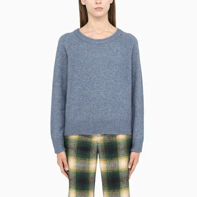 Samsã¸e Samsã¸e Blue Wool Crewneck Sweater