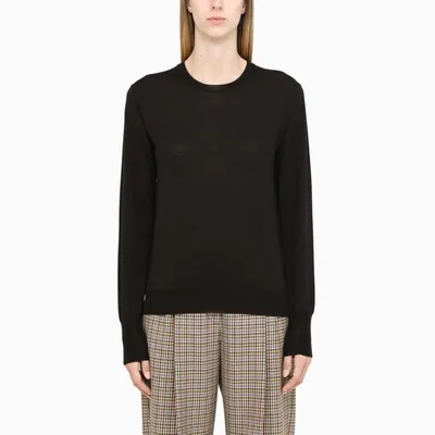 Roberto Collina Black Merino Wool Crewneck Sweater