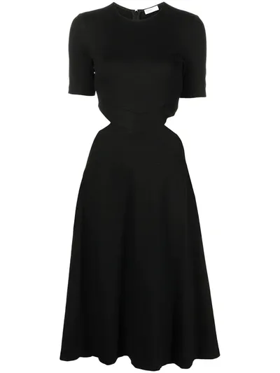 Rosetta Getty Cutout Stretch-jersey Midi Dress In Black