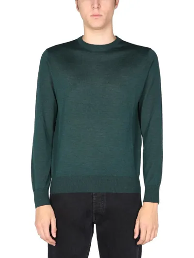 Ballantyne Crew-neck Knit Jumper In Green