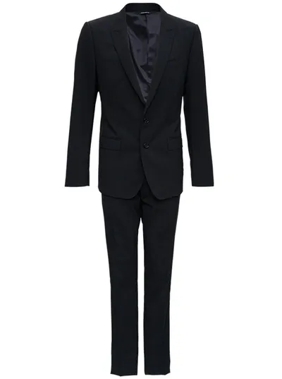 Dolce & Gabbana Black Wool Tailored Suit