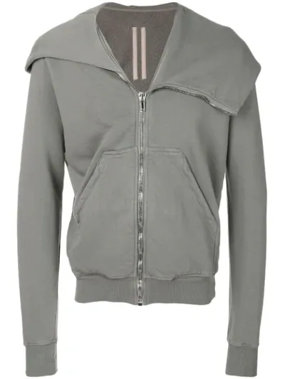 Rick Owens Drkshdw Zipped Sweatshirt In Grey