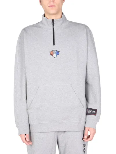 Hugo Boss Boss X Nba Sweatshirt In Grey