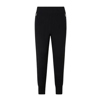 Moncler Genius 6 Moncler 1017 Alyx 9sm Tapered Ribbed-knit Trousers In Black