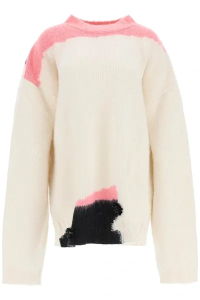 Raf Simons Maxi Sweater In Mixed Colours