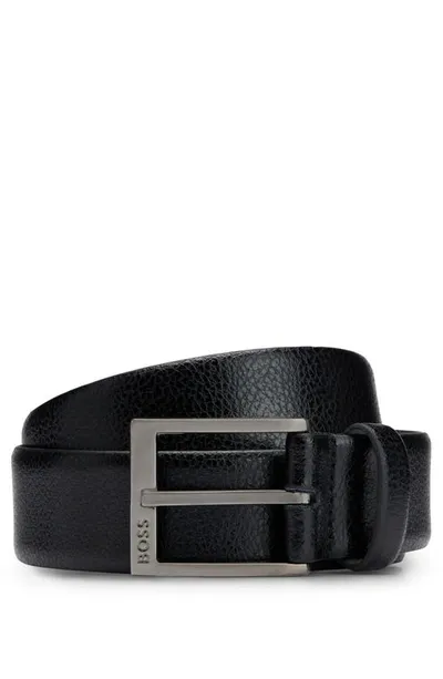 Hugo Boss Elloy Leather Belt In Black