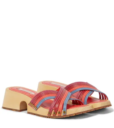 Zimmermann Strappy Clog Slide Sandal In Pink