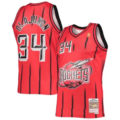 Mitchell & Ness Hakeem Olajuwon Red Houston Rockets 1996-97 Hardwood Classics Reload 2.0 Swingman Je