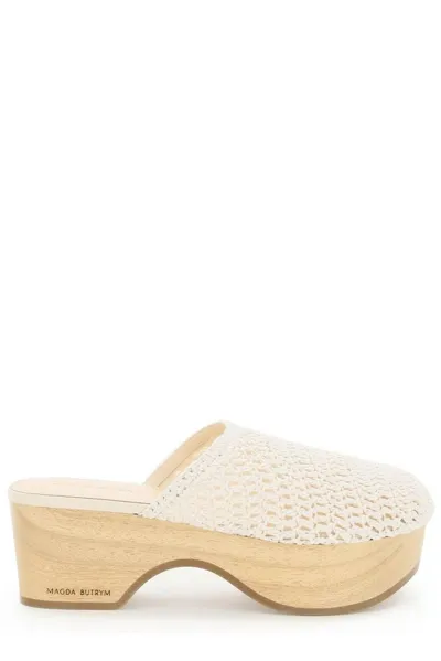 Magda Butrym Crochet Closed Clog In White