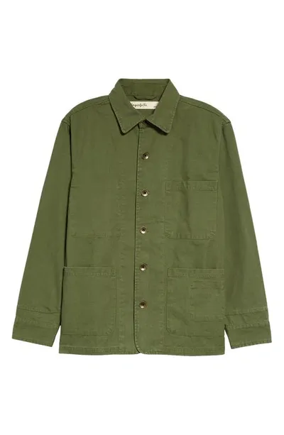 Imperfects Cunningham Organic Cotton Coat In Fatigue