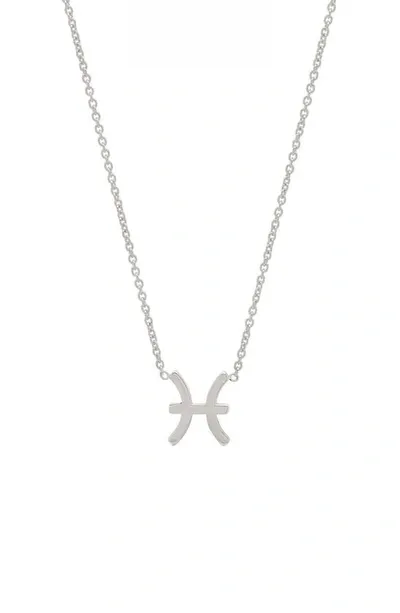 Bychari Zodiac Pendant Necklace In Pisces