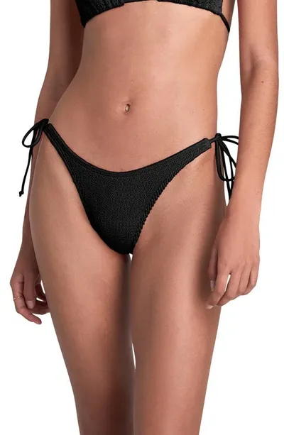 Bound By Bond-eye The Serenity Side Tie Bikini Bottoms In Black