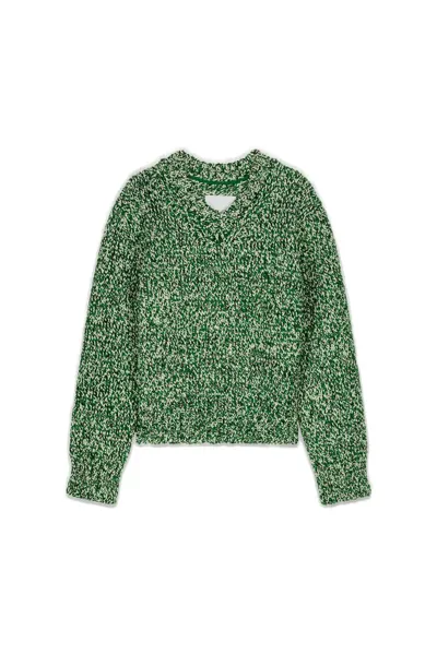 Maison Margiela V-neck Speckle-knit Jumper In Multi