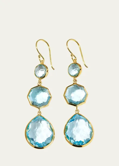 Ippolita Women's Small Crazy 8's 18k Green Gold & Blue Topaz Drop Earrings