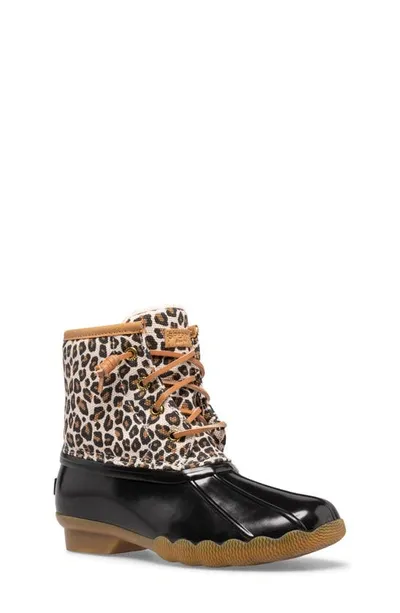 Sperry Kids Saltwater Duck Boot In Animal Print