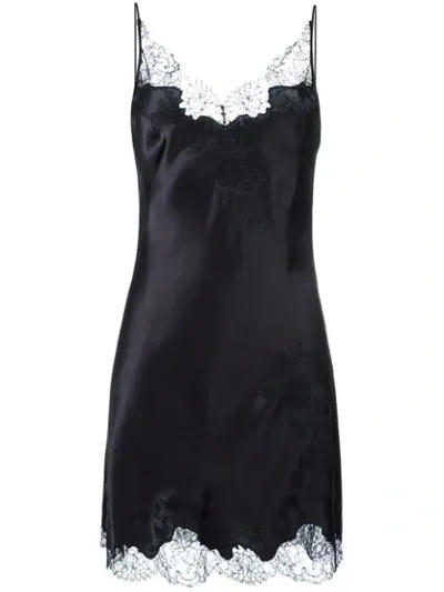 Carine Gilson Lace V-neck Slip In Black