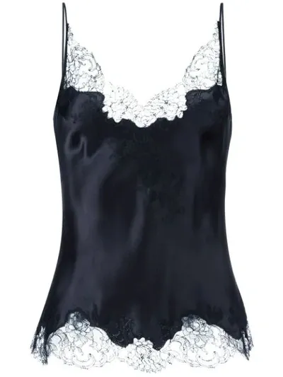 Carine Gilson Lace V-neck Camisole In Black