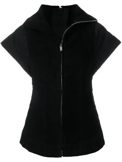 Rick Owens Drkshdw Cap Sleeve Gilet In Black