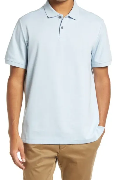 Nordstrom Tech-smart Piqué Polo In Blue Skyway