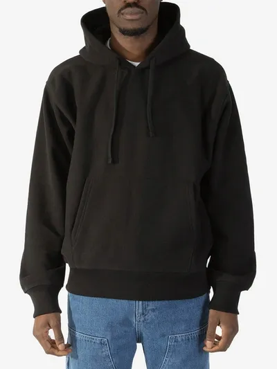 Stussy Black Logo-embroidery Hoodie